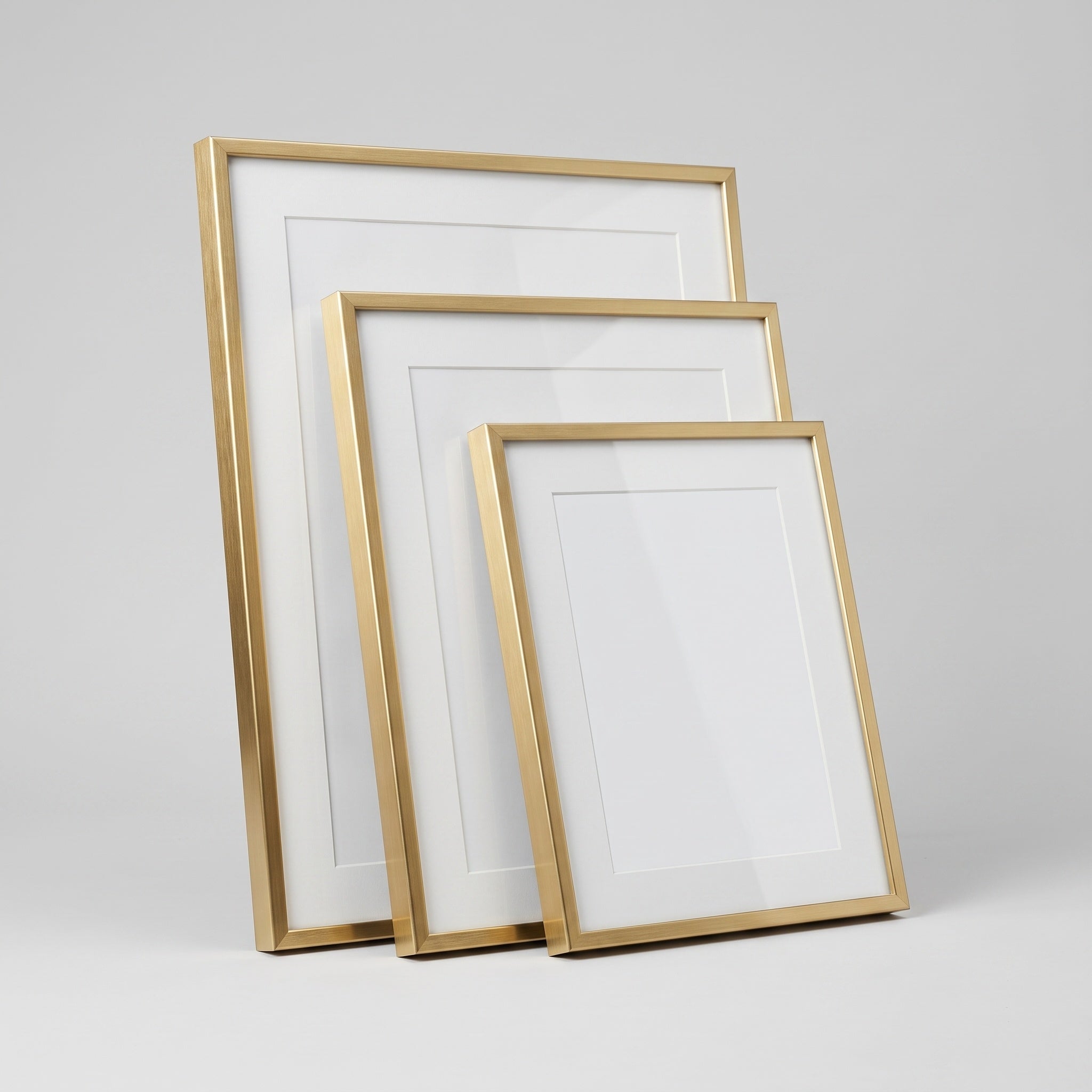 Brass Picture Frames: Set of Three