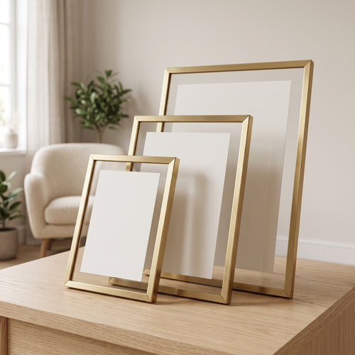 Brass Picture Frames: Set of Three