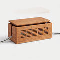 Cable Management Box: Ventilated, Cherry Wood