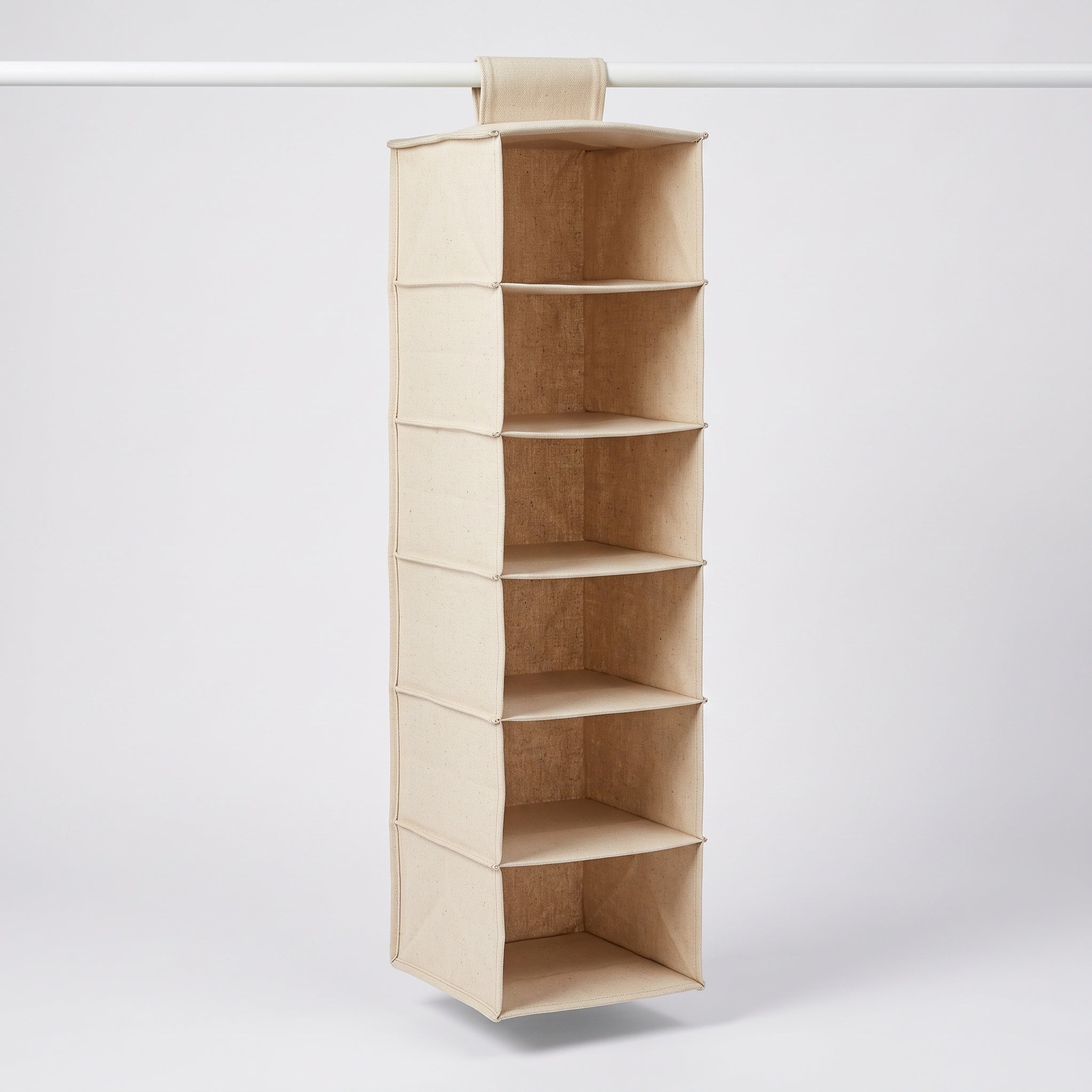 Canvas Wardrobe Organiser: Six Compartments