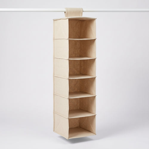 Canvas Wardrobe Organiser: Six Compartments