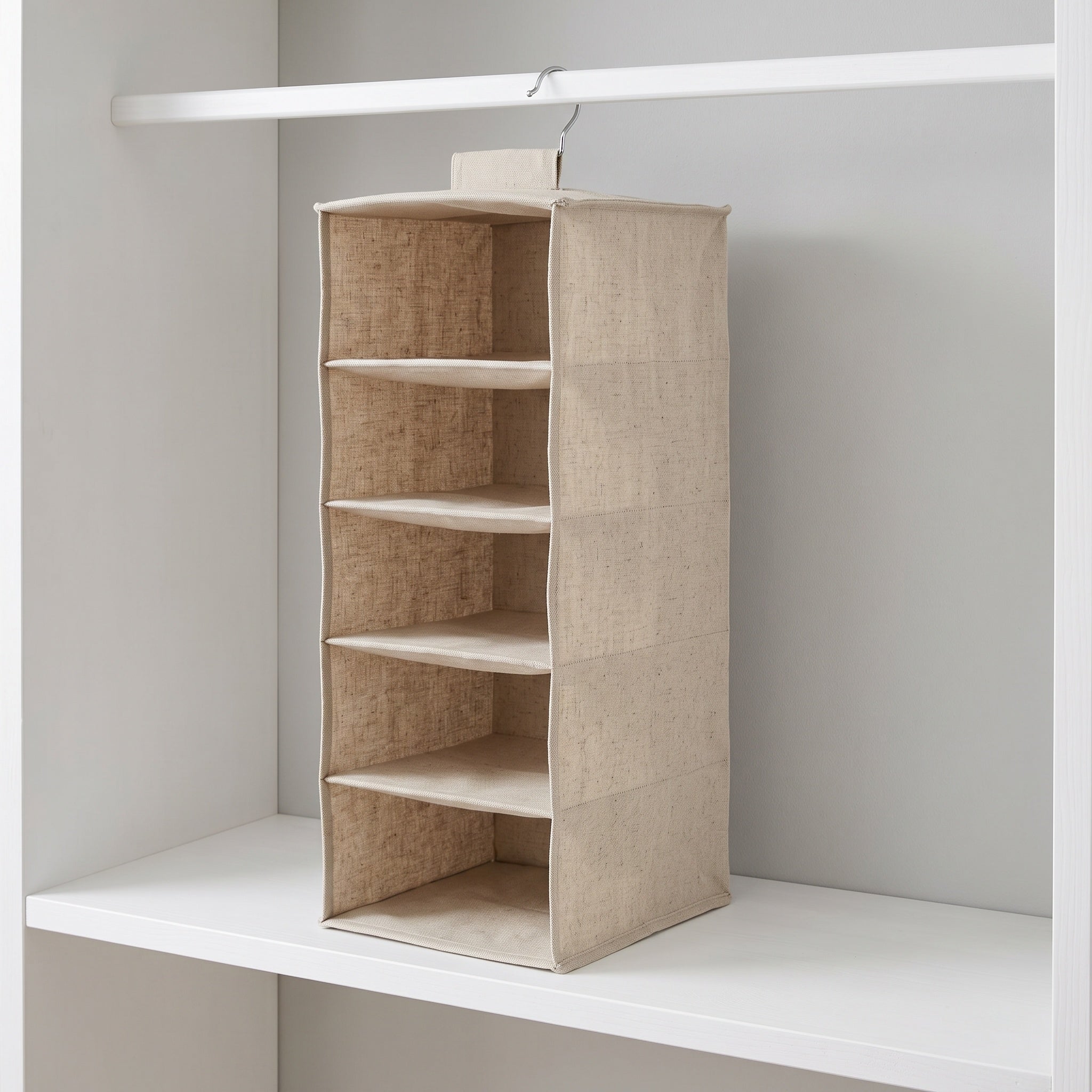 Canvas Wardrobe Organiser: Six Compartments