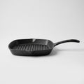 Cast Iron Grill Pan: Ridged Base, Pre-Seasoned
