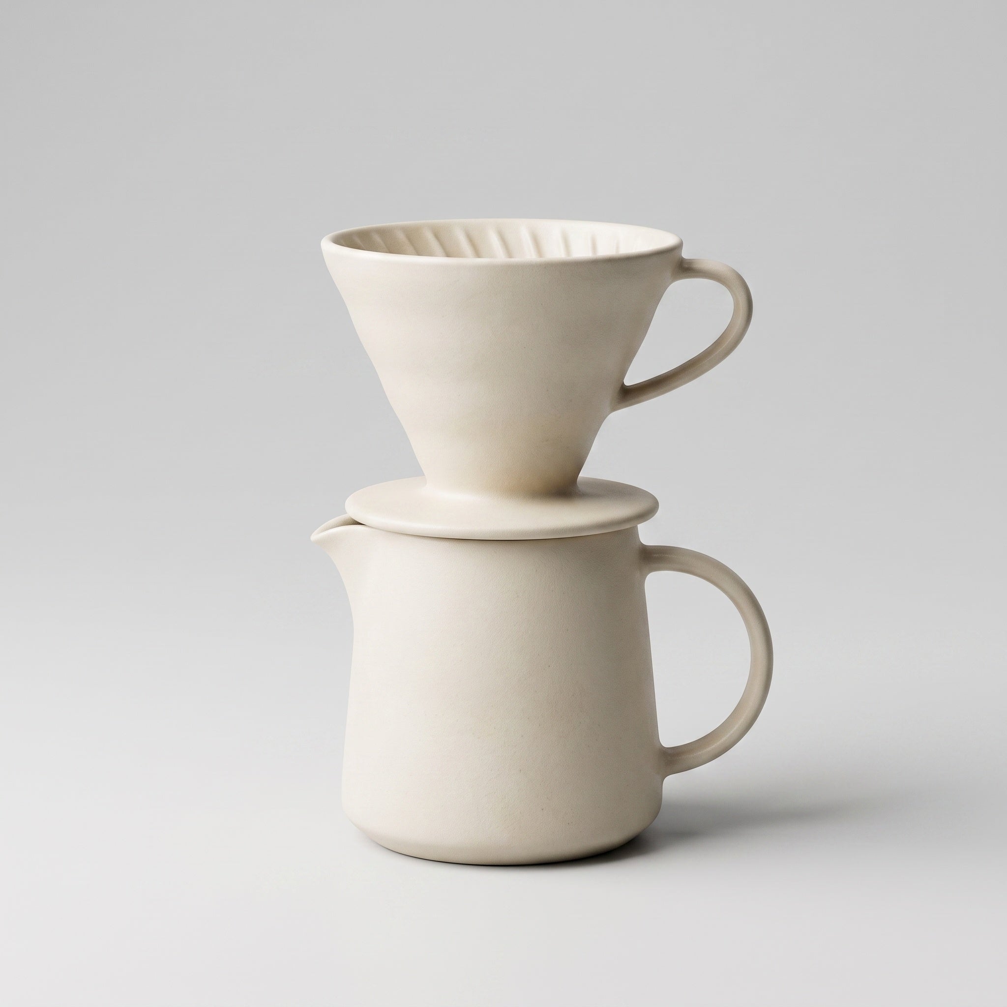 Ceramic Pour-Over Coffee Set: Slow Drip, Two Cups