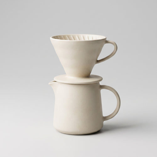 Ceramic Pour-Over Coffee Set: Slow Drip, Two Cups