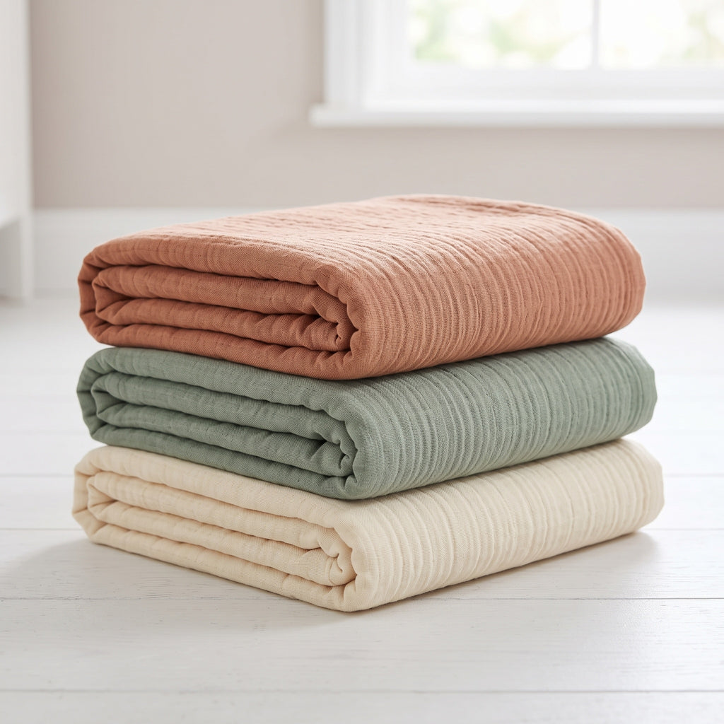 Cotton Muslin Swaddles: Three Pack