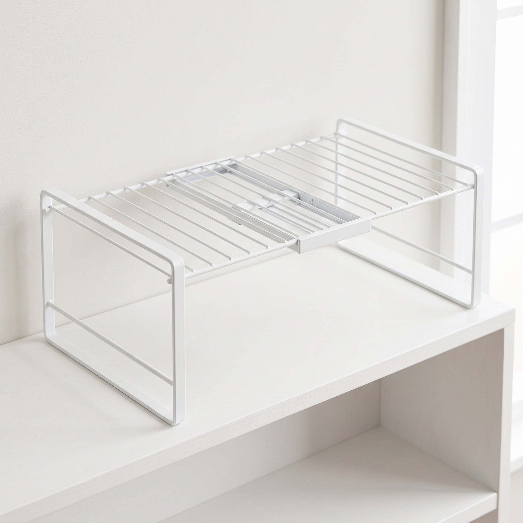 Cupboard Shelf Riser: Expandable Steel