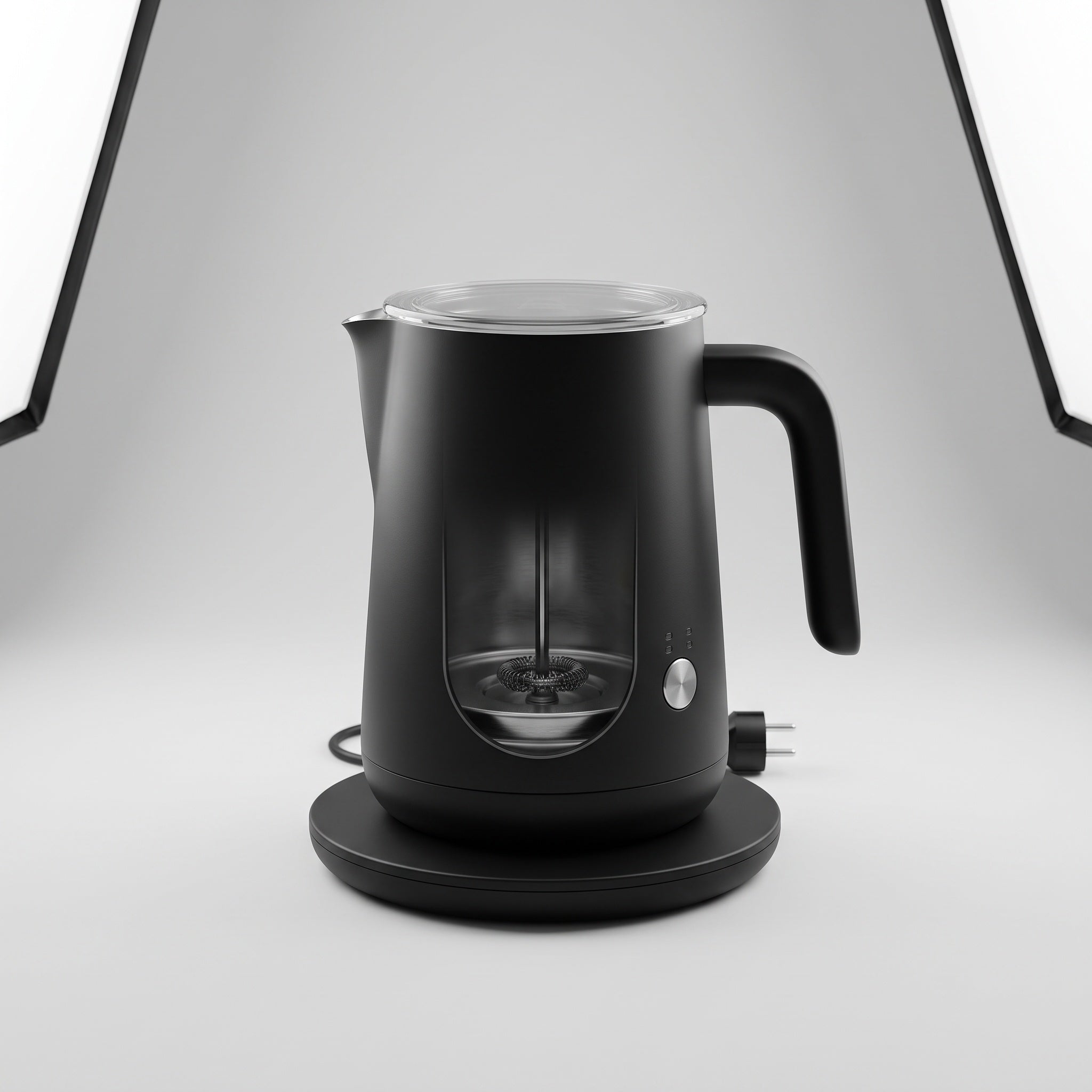 Electric Milk Frother: Hot & Cold, Two Whisks