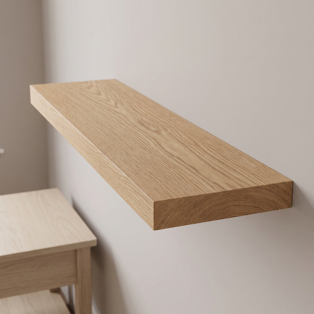 Floating Oak Shelf: Concealed Bracket