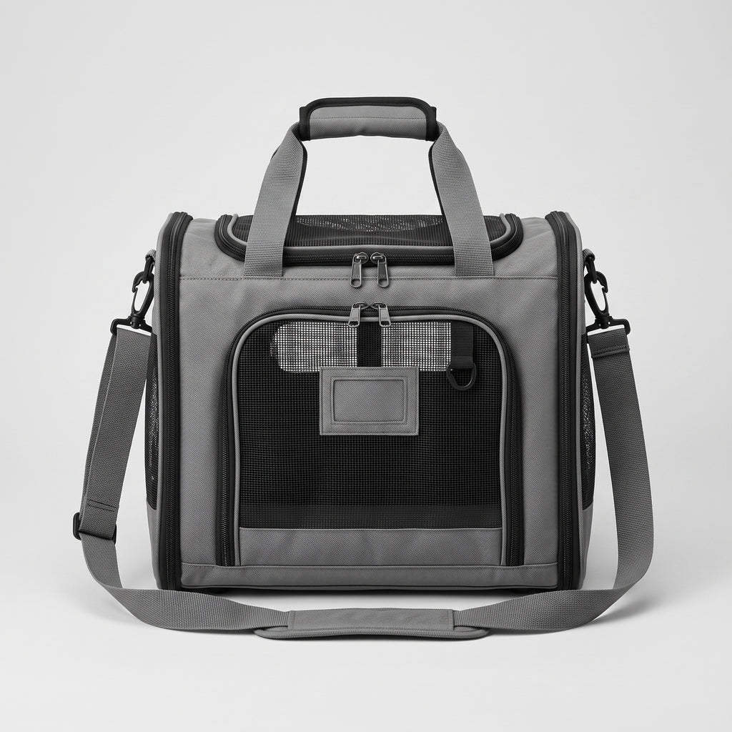 Foldable Pet Carrier: Mesh Panels, Travel