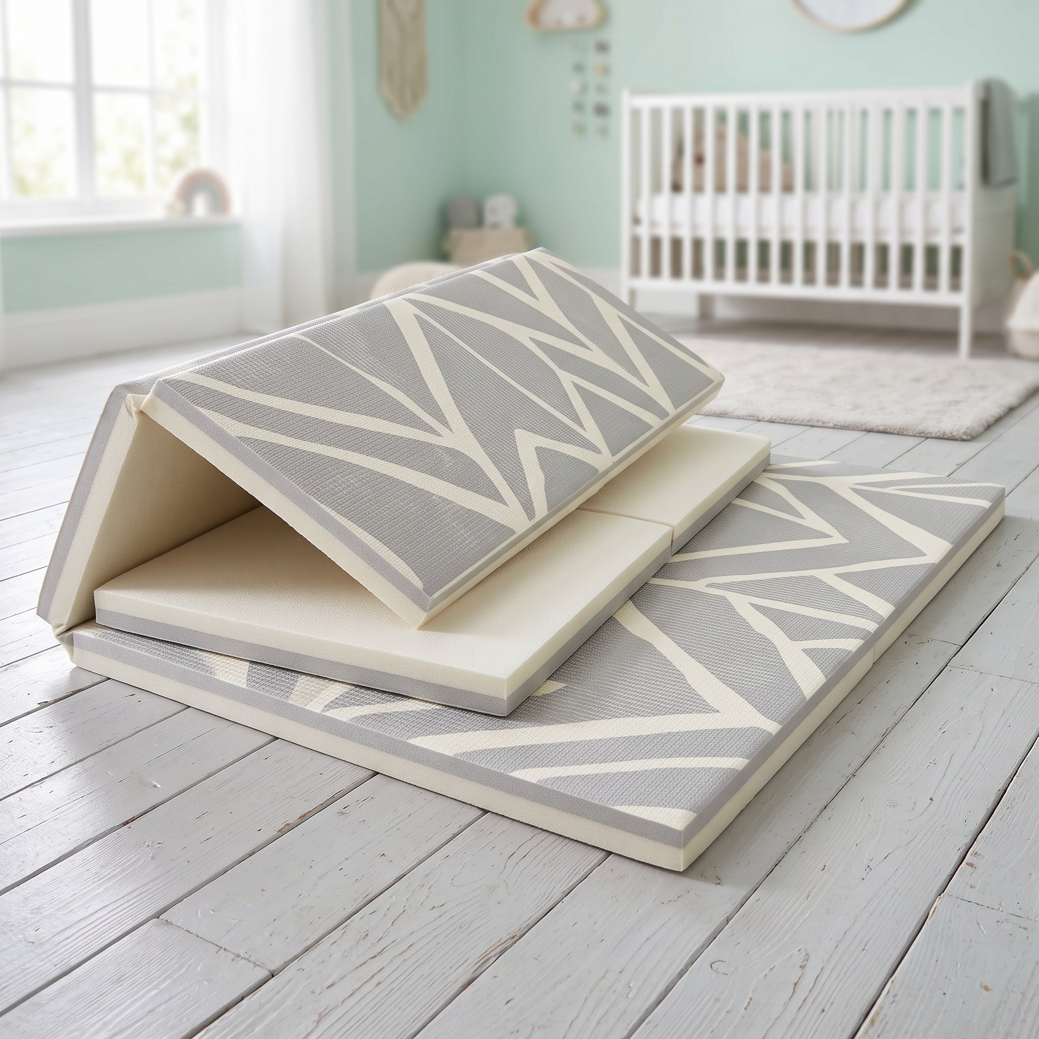 Foldable Play Mat: Wipe Clean, Reversible