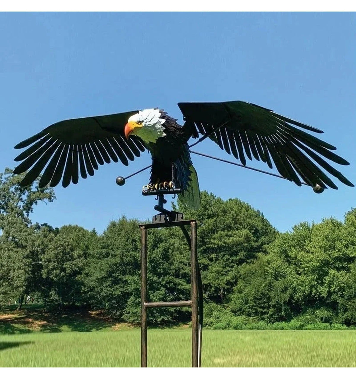 Garden Wind Sculpture: Bird Design, Ground Stake