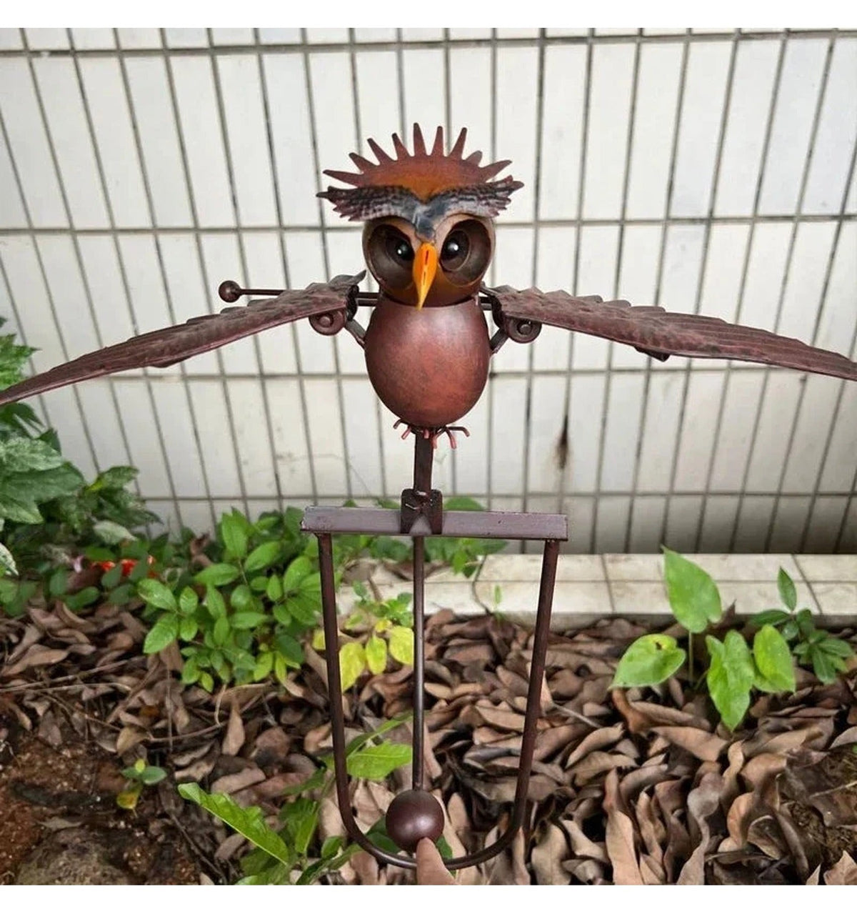 Garden Wind Sculpture: Bird Design, Ground Stake