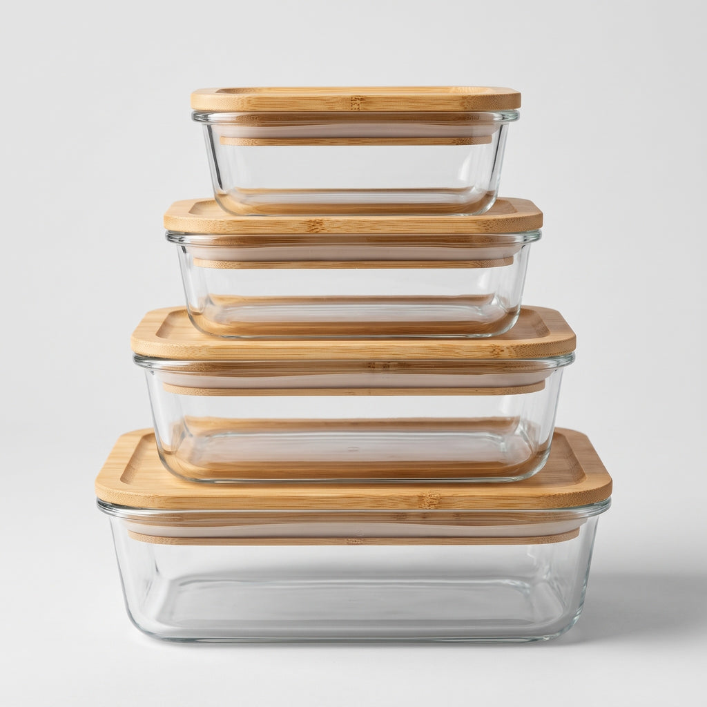 Glass Food Containers: Airtight, Oven Safe, Set of 5