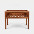 Hardwood Planter Box: Raised, Slatted Base
