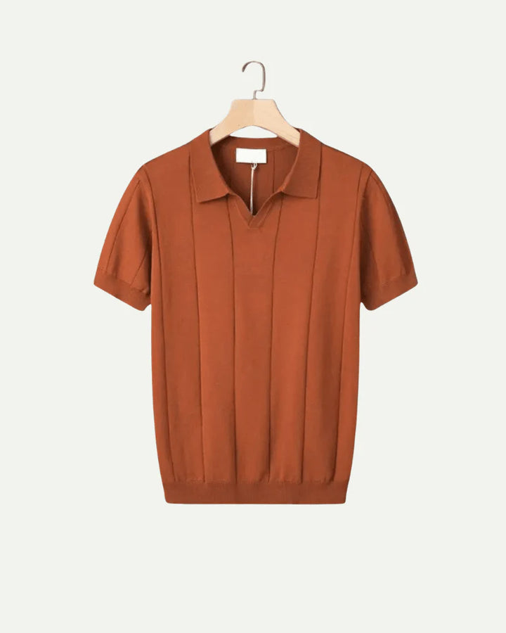 Polo męskie letnie z miękkiej dzianiny w minimalistycznym fasonie casual