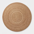 Jute Floor Rug: Flatweave, Round