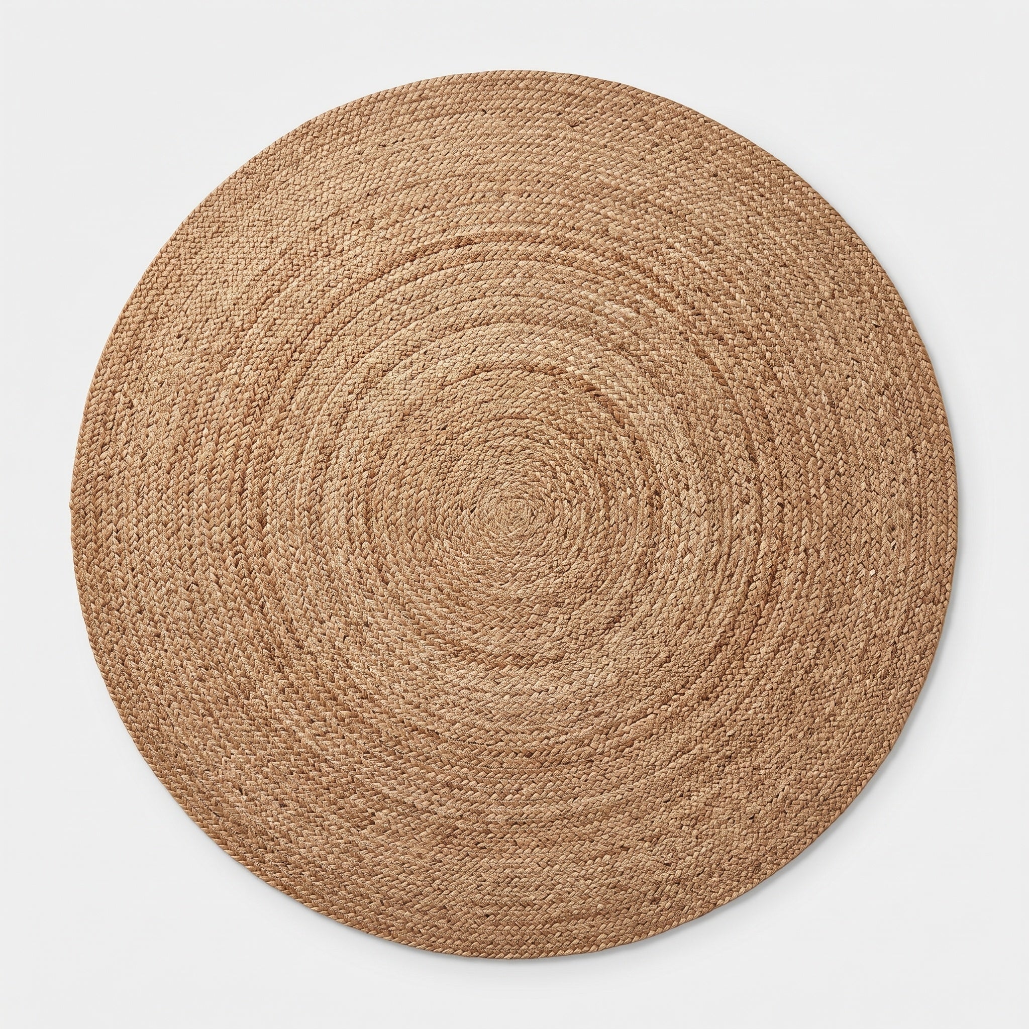 Jute Floor Rug: Flatweave, Round