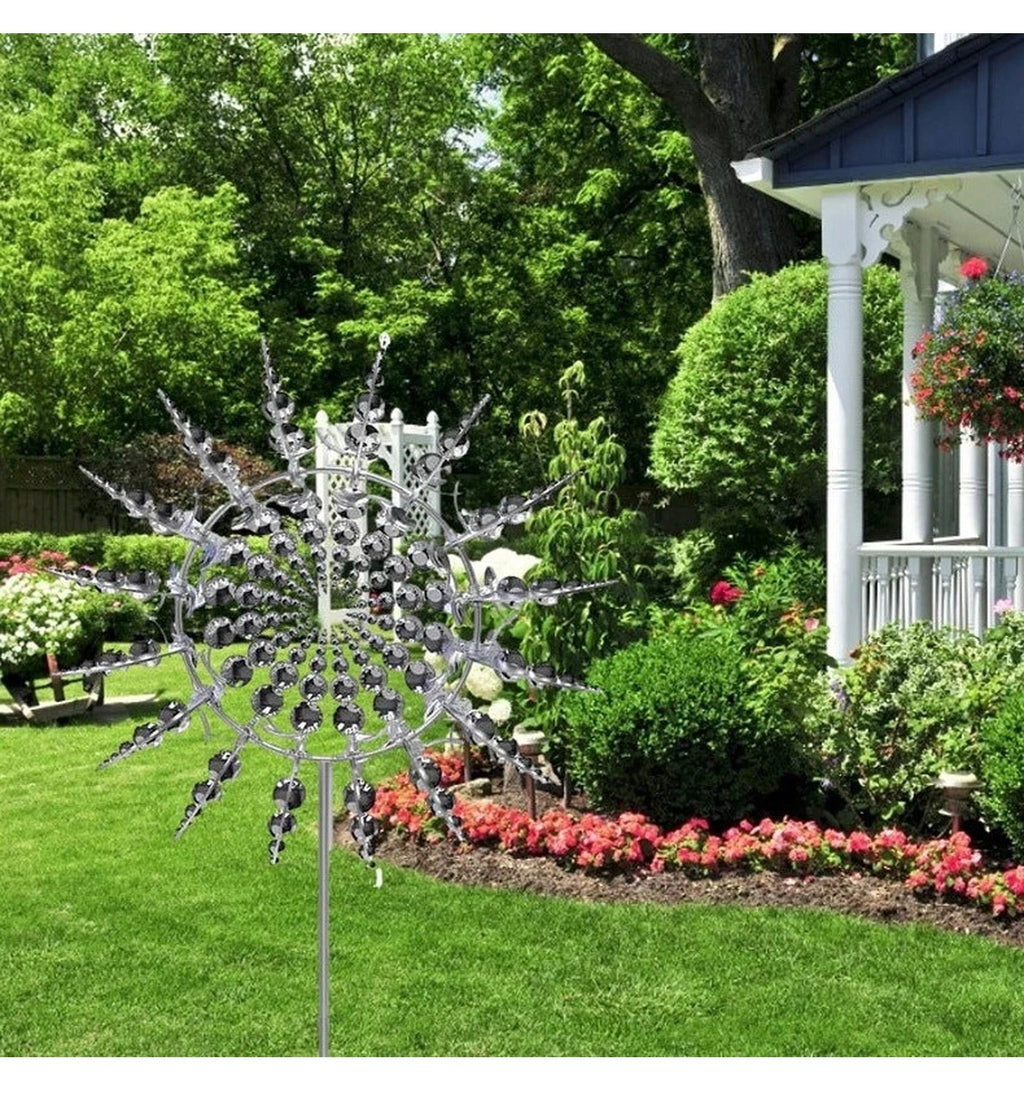 Kinetic Wind Spinner: Ball-Bearing Hub, Ground Stake