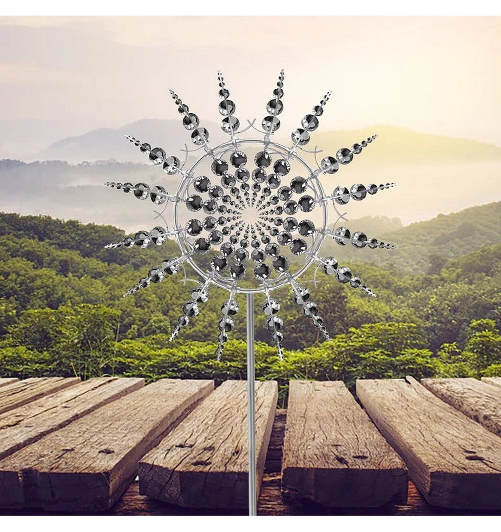 Kinetic Wind Spinner: Ball-Bearing Hub, Ground Stake