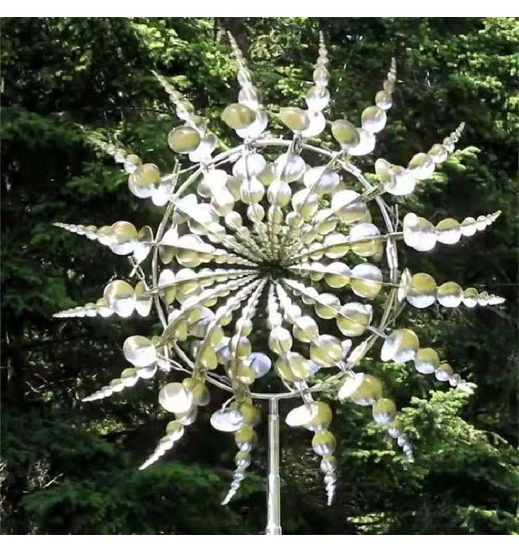Kinetic Wind Spinner: Ball-Bearing Hub, Ground Stake
