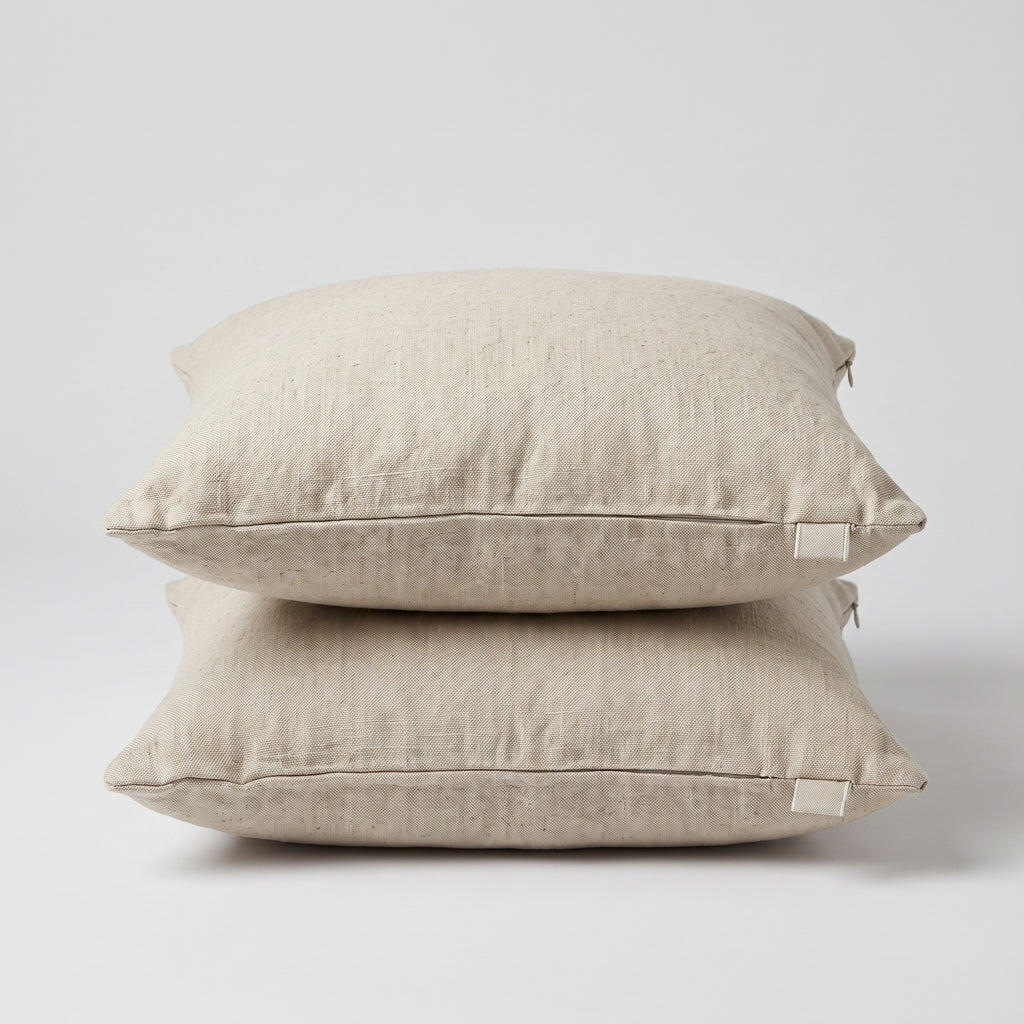 Linen Cushion Covers: Hidden Zip, Pair