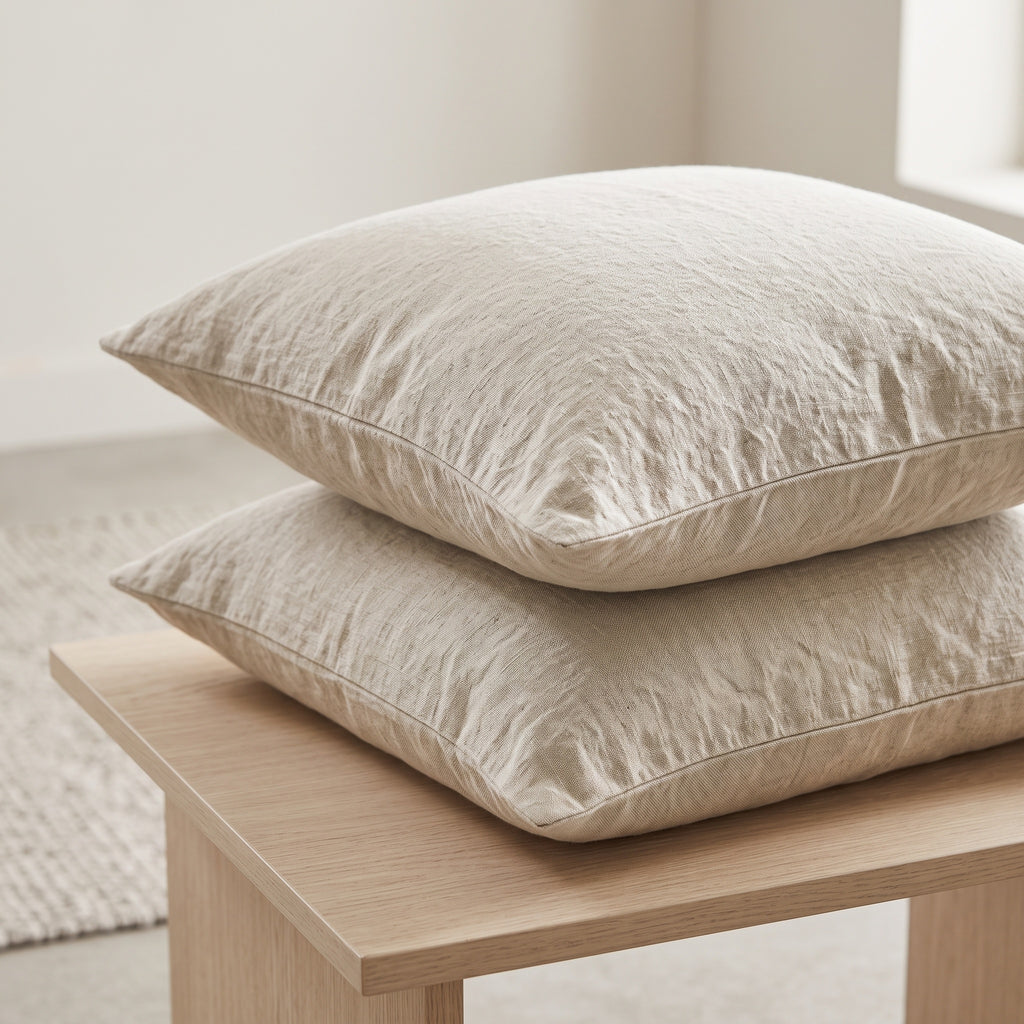 Linen Cushion Covers: Hidden Zip, Pair