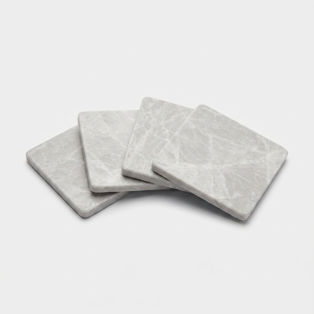 Marble Effect Coasters: Cork Backed, Four