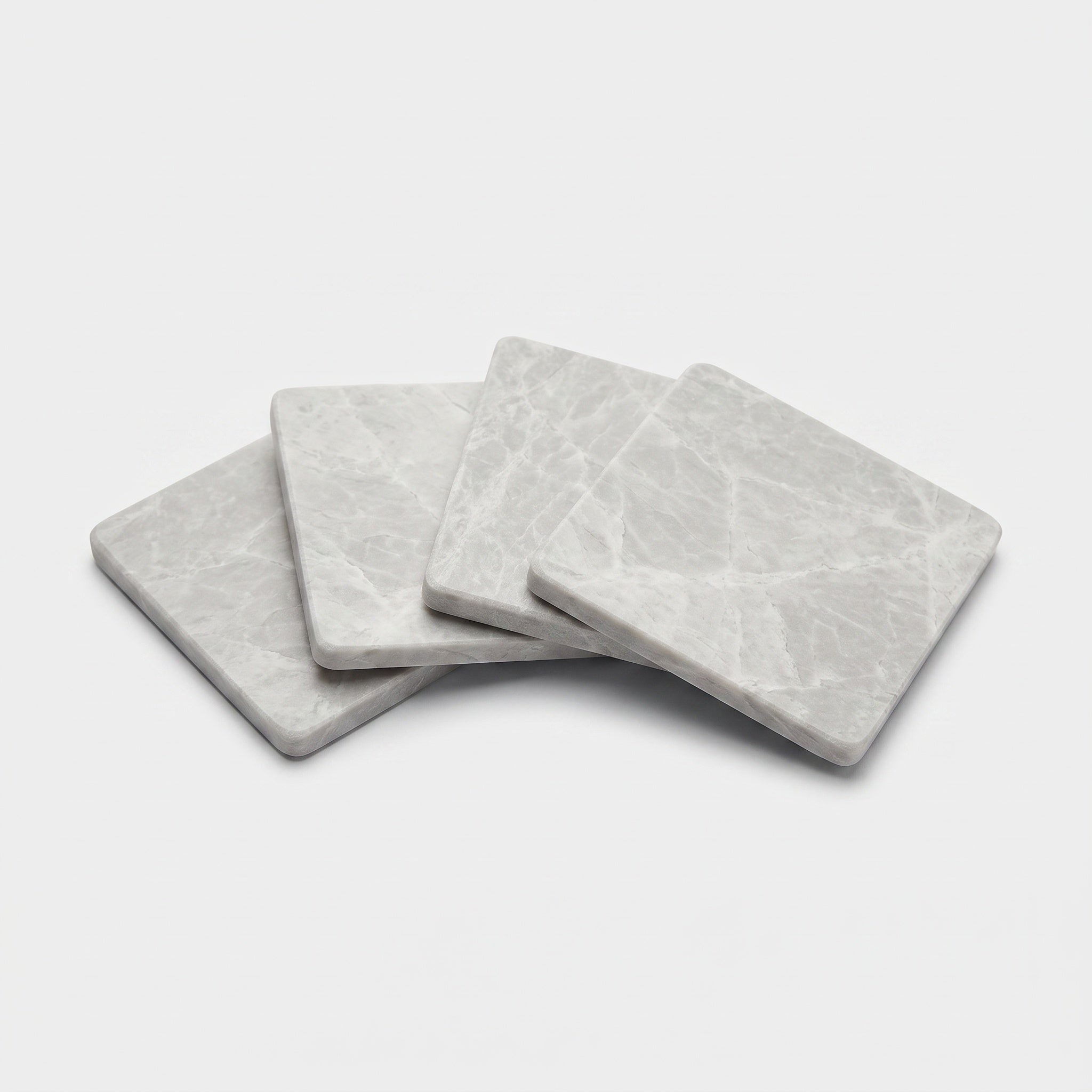 Marble Effect Coasters: Cork Backed, Four