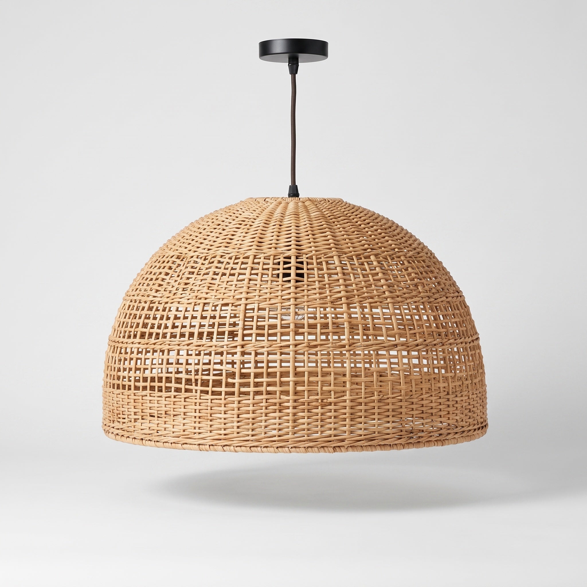 Rattan Pendant Shade: Handwoven