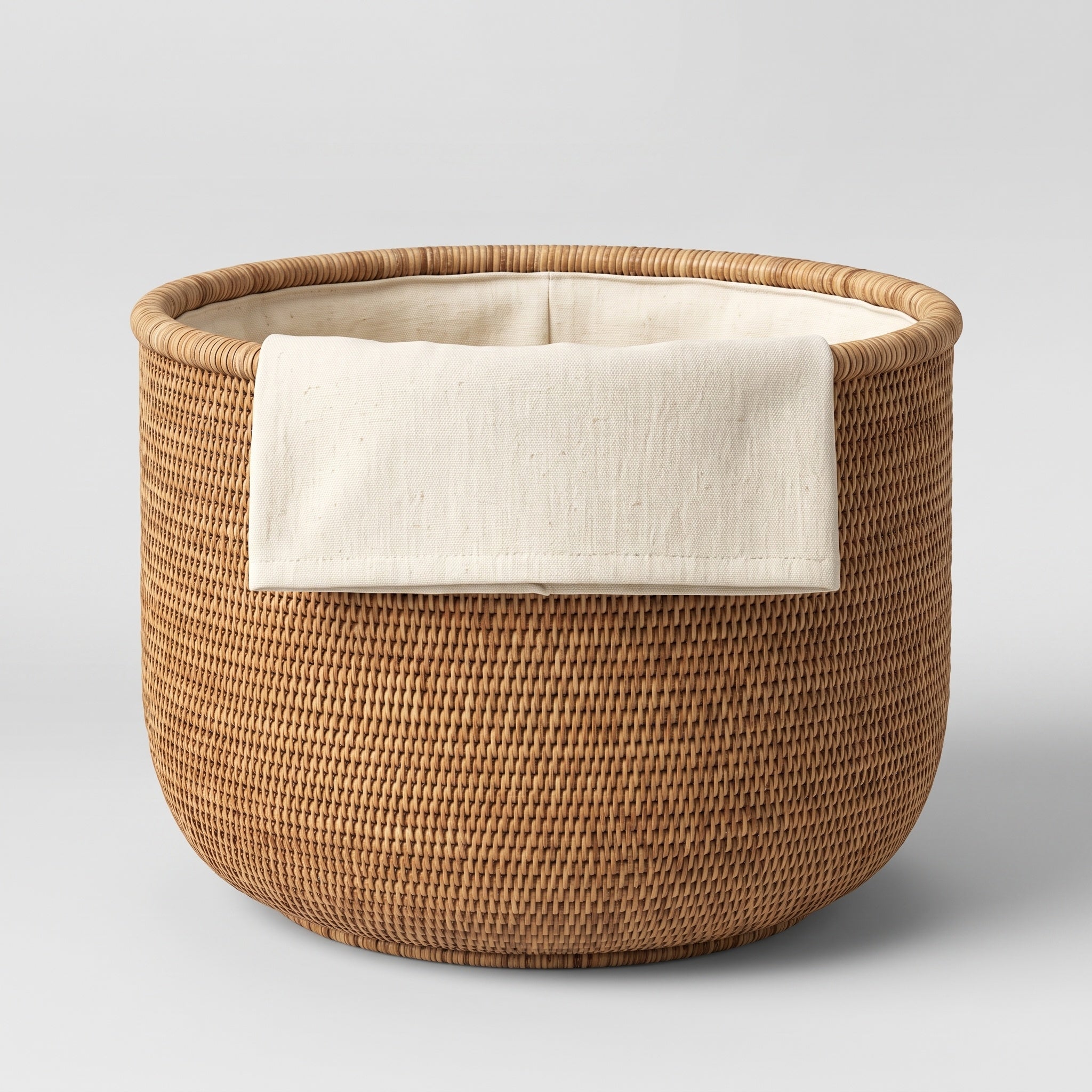 Rattan Toy Basket: Cotton Liner