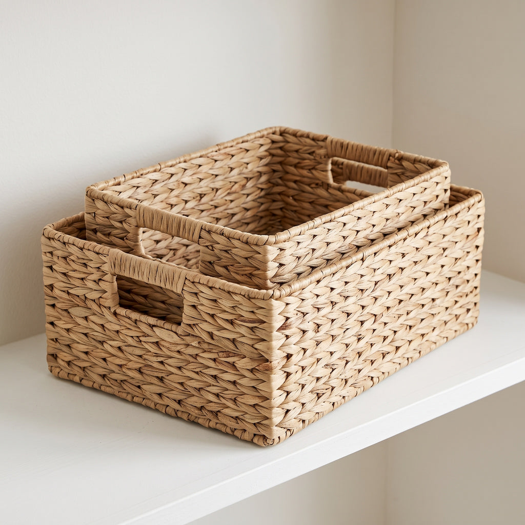 Seagrass Storage Baskets: Set of Two