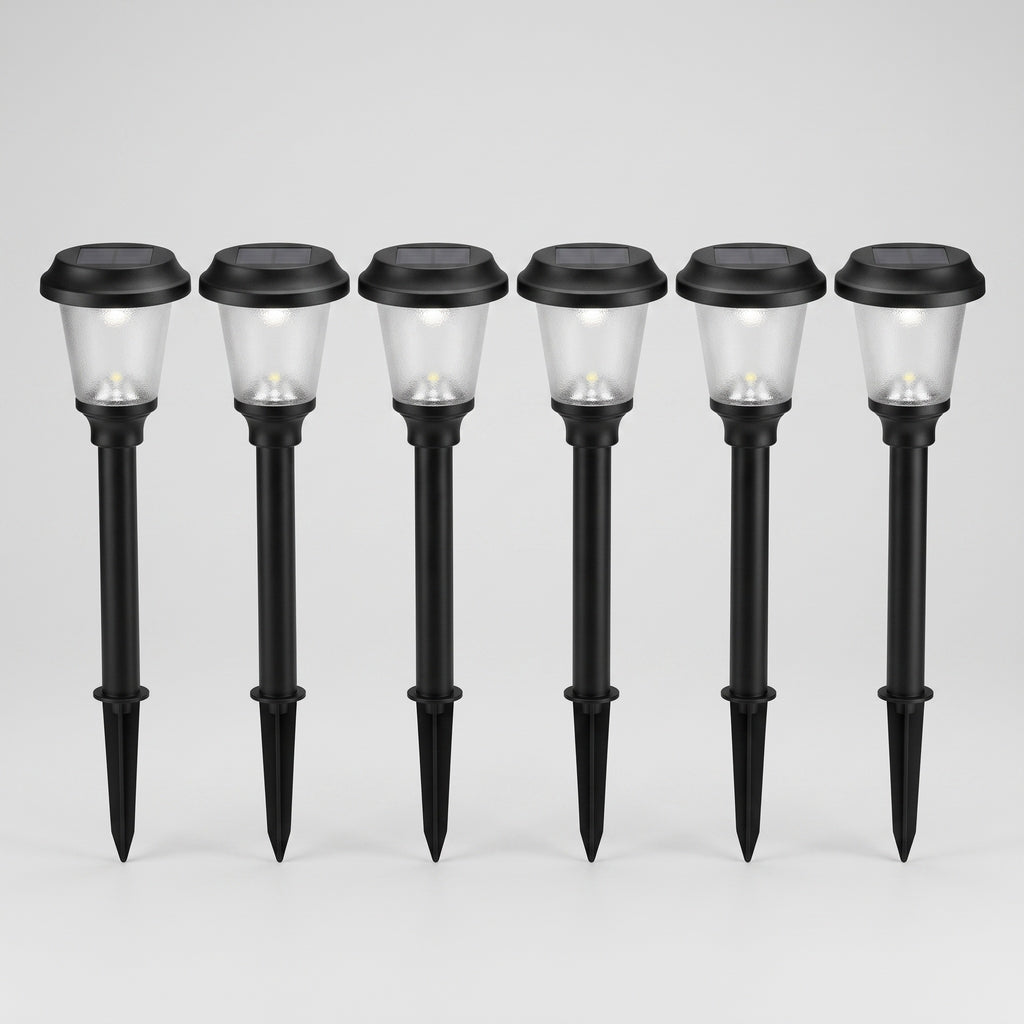 Solar Path Lights: Warm White, Six Pack