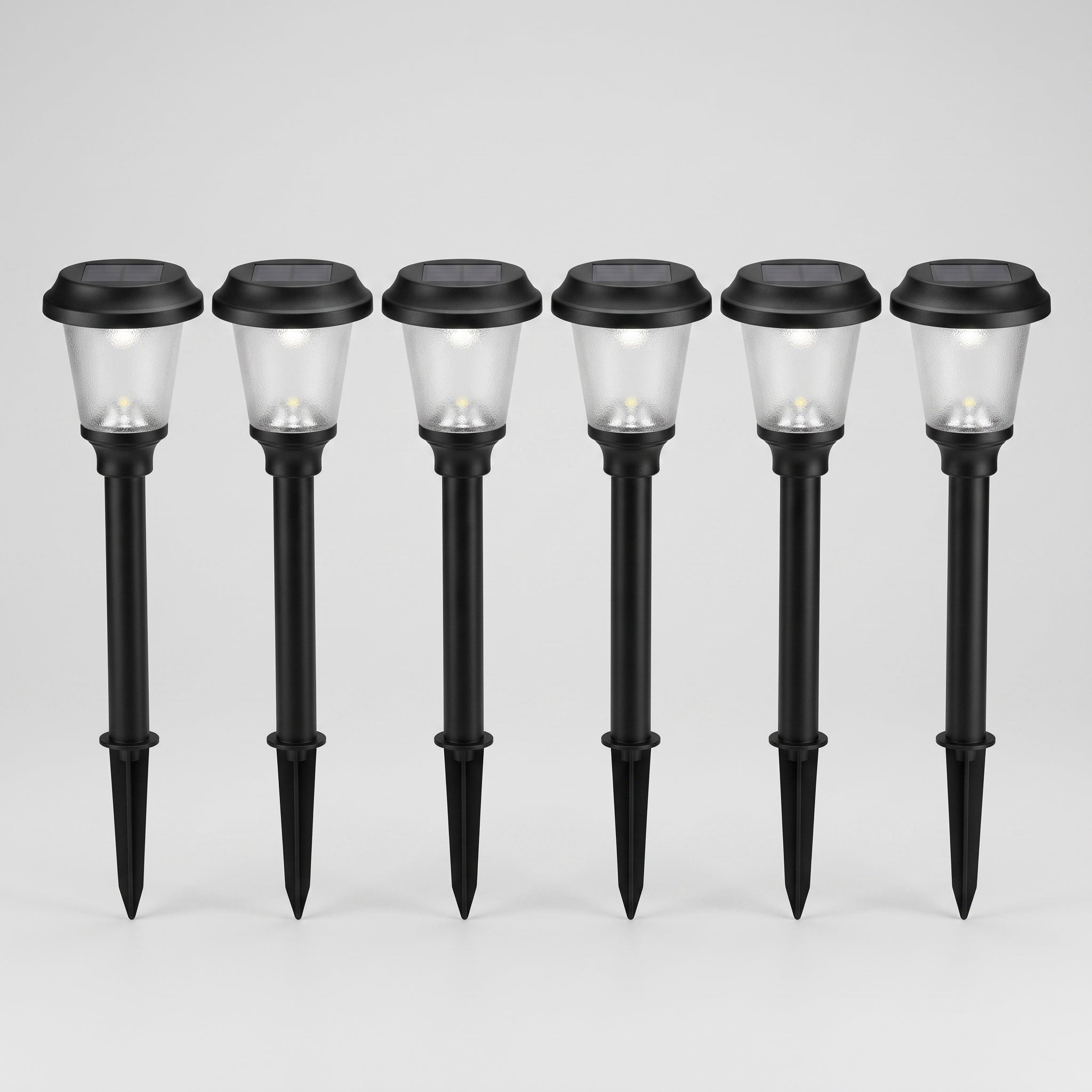 Solar Path Lights: Warm White, Six Pack