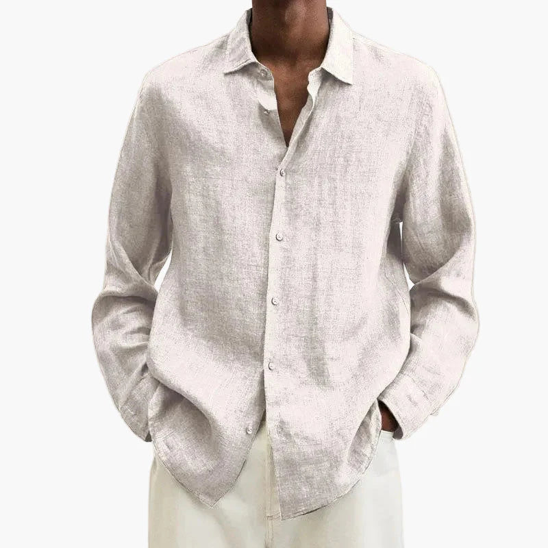 Męska koszula flanelowa w luźnym kroju oversize prezentowana z przodu na modelu