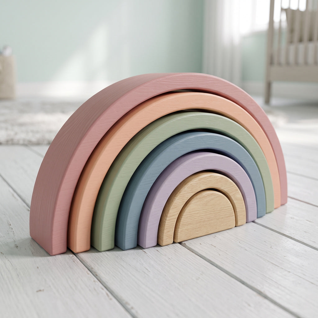 Wooden Stacking Rainbow: Water Based Paint