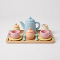 Wooden Tea Set: Nine Pieces, Tray Included